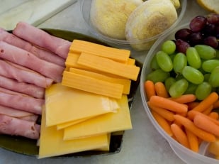 Cheese and meat platters