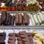 Chocolate-coated fruit