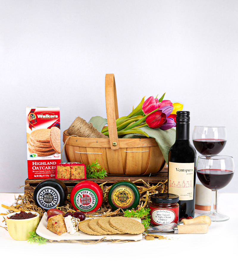 Cheese and Wine Basket Prestige Hampers